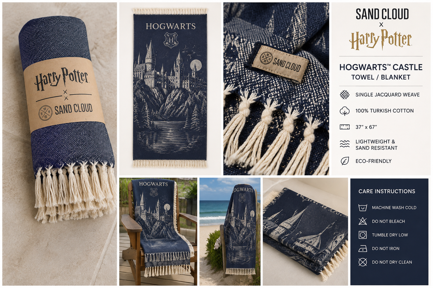 Sand Cloud Hogwarts Castle Beach Towel Rental