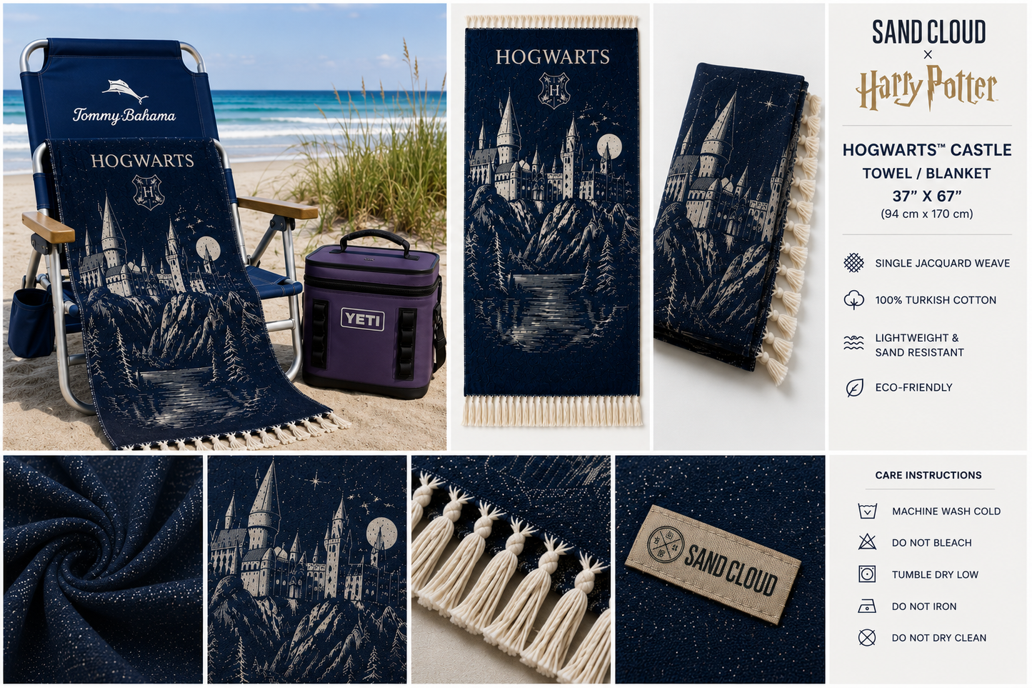 Sand Cloud Hogwarts Castle Beach Towel Rental