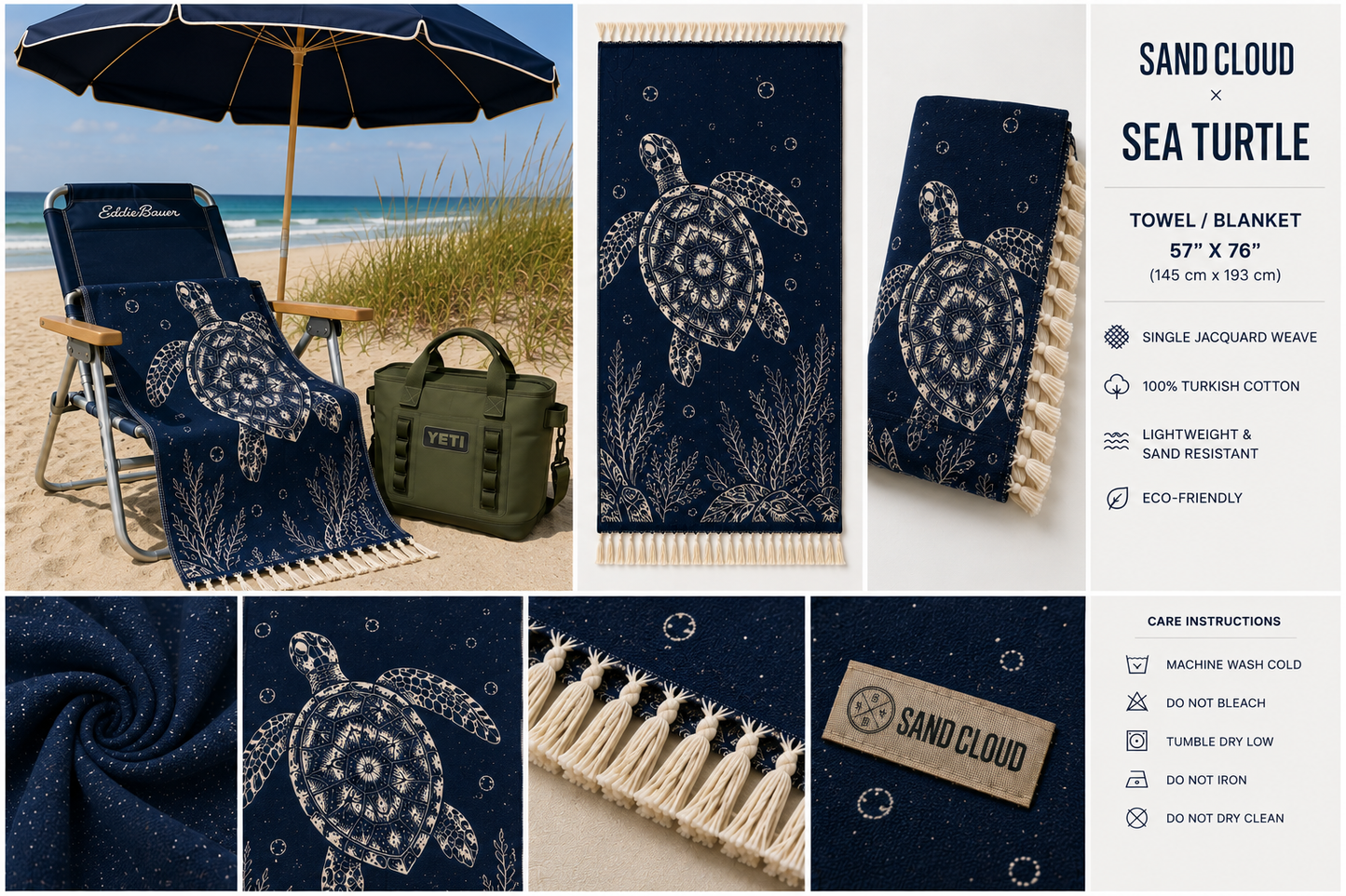 Sand Cloud Sea Turtle Beach Towel Rental